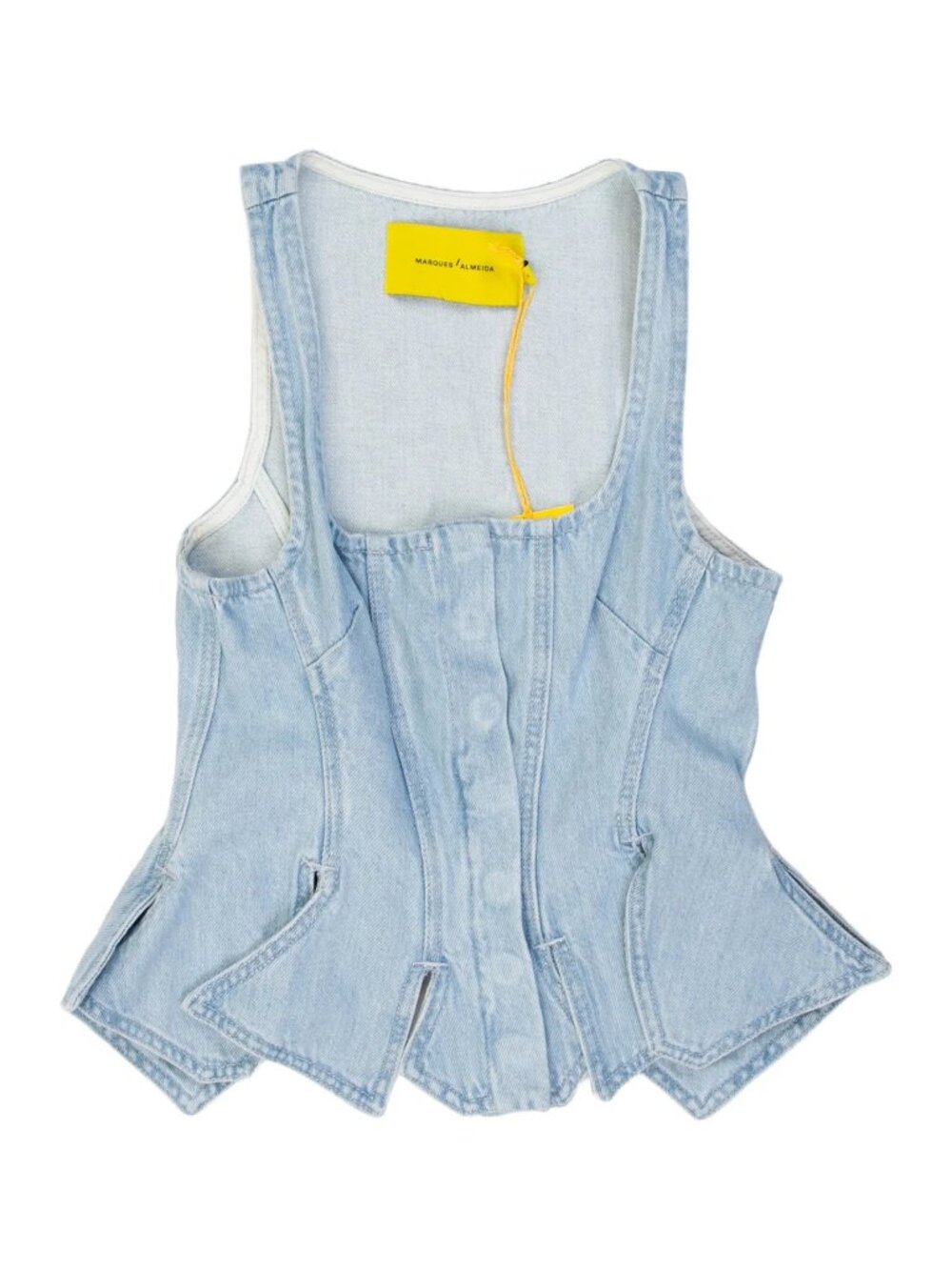 Marques' Almeida  Crew Neck Sleeveless Top w/ Tags  Blue | Size: M | US 6